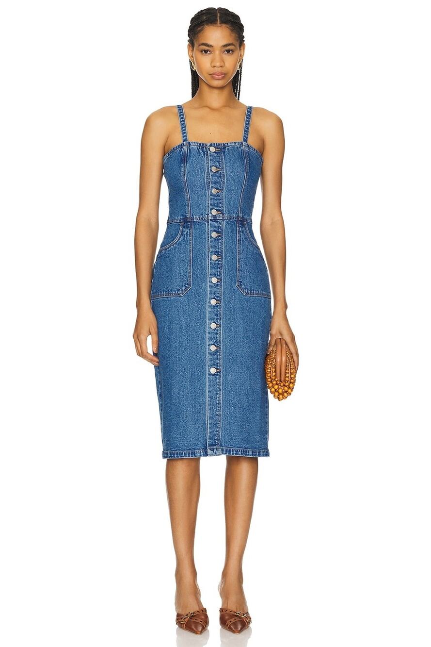 ROLLA'S Venice Dress Organic Vintage Blue Denim size 10/M